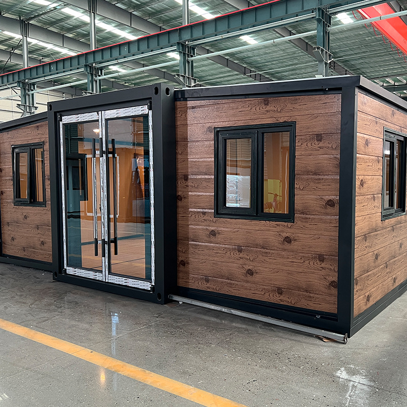 Exportación de comercio exterior móvil de 20 pies de doble ala caja de expansión de habitación caja de expansión de embalaje de montaje personalizada