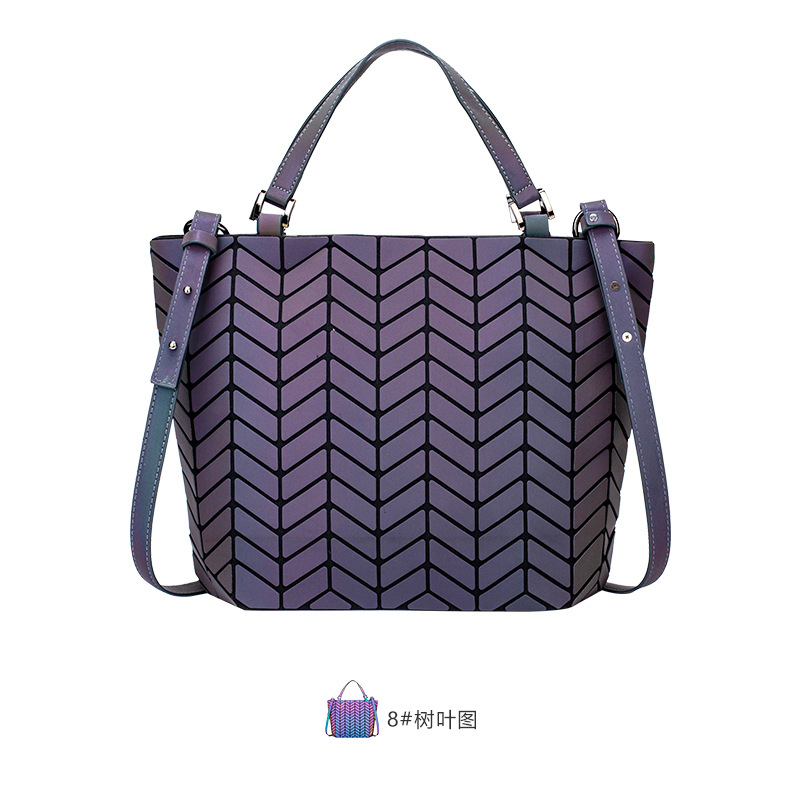 Estilo japonés rombo geométrico mochila mujer fresco nueva moda láser de gran capacidad mochila mujer estudiante mochila