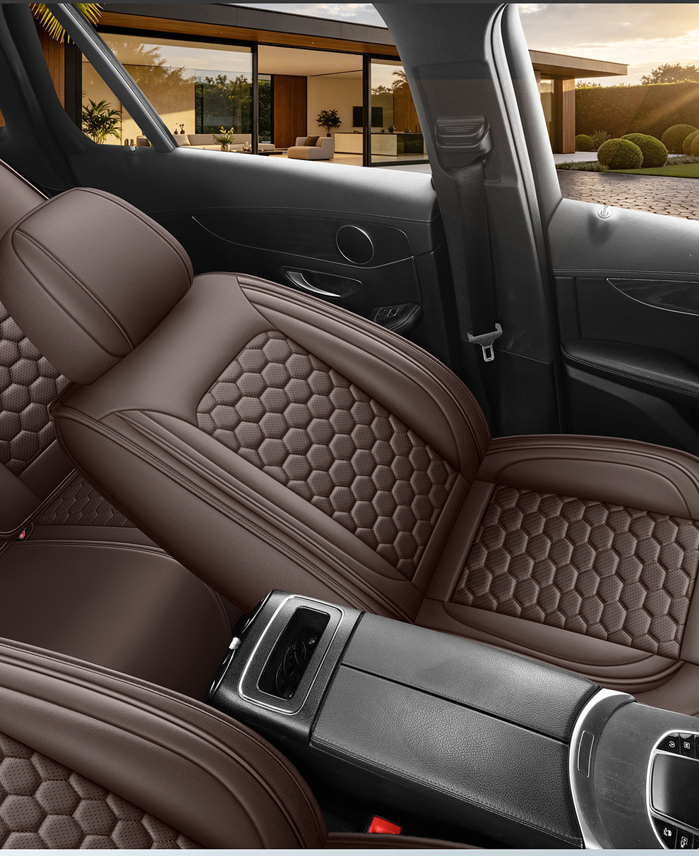 2026 New Model Car Seat Covers Wholesale, Universal for All Seasons, Five-Seater, Durable Leather, Breathable, Non-Slip, Amazon New Product Seat Cushions