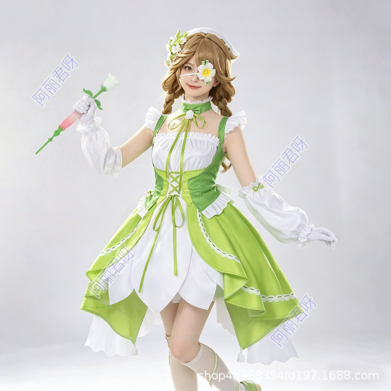 Egg Party Cosplay Costume: Heather the Transfer Student Spring Story Children's Dress Anime Cosplay Outfit Egg Party Cosplay Costume: Heather the Transfer Student Spring Story Children's Dress Anime Cosplay Outfit