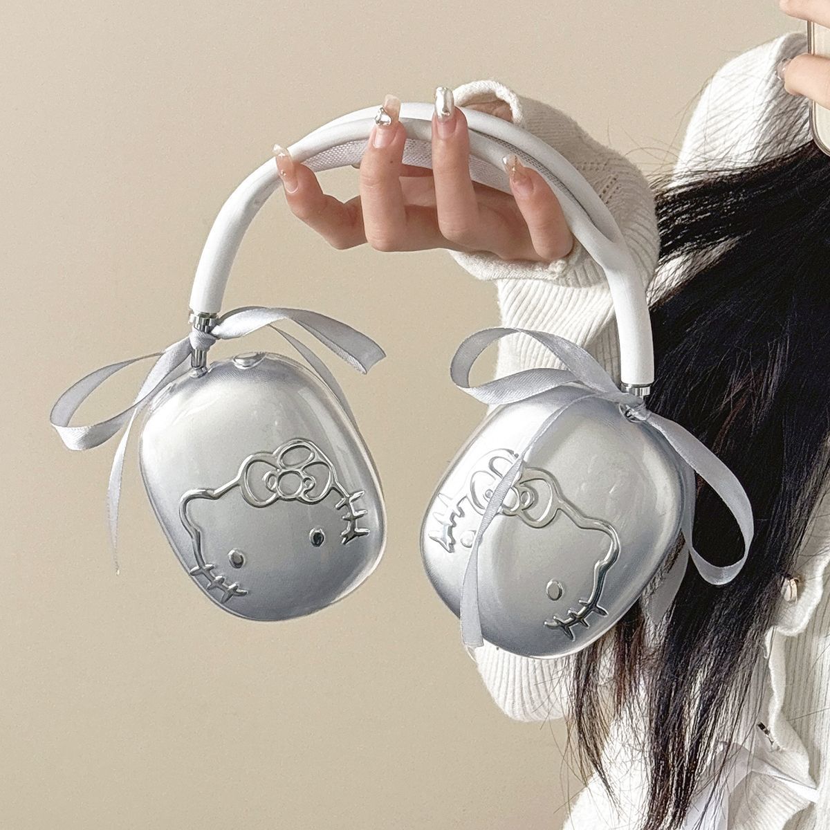 ins alto valor kt para Apple AirPods Max cubierta auriculares bluetooth cubierta de plata