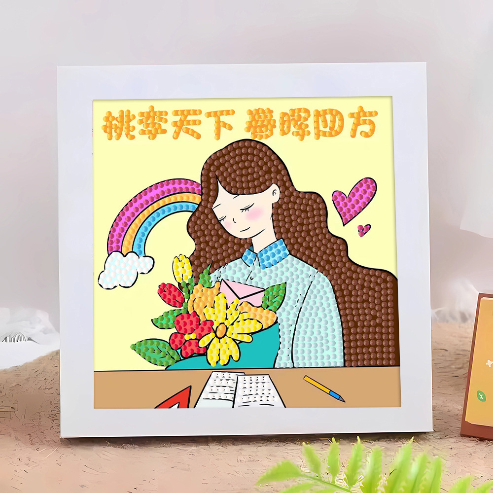 Diamante infantil DIY hecha a mano con material de marco paquete de dibujos animados Sanliou pegatinas de diamante regalo al por mayor pinturas de mampostería