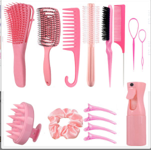 Brazo de cabello, tocado, arco, tocado, cepillo de lavado de cabello, botella de pulverización continua, peinado de cabello de cola, peinado de cabello hueco