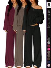 S 26198 Off Shoulder Top and Wide Leg Pants ¶���L�����ѝ