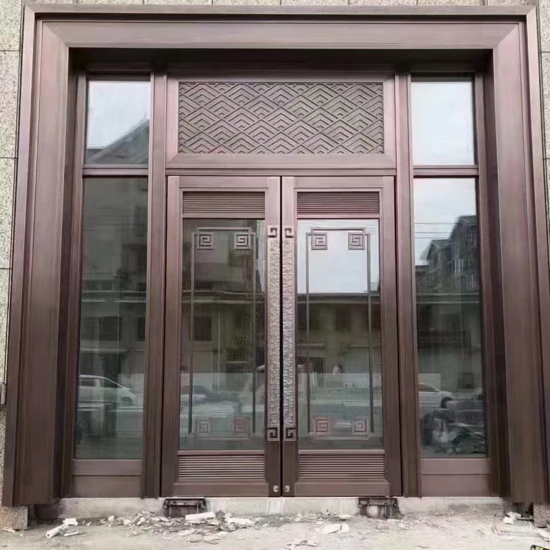 山东烟台别墅铜门潍坊入户铜门济宁钢铜大门泰安不锈钢镀铜大门