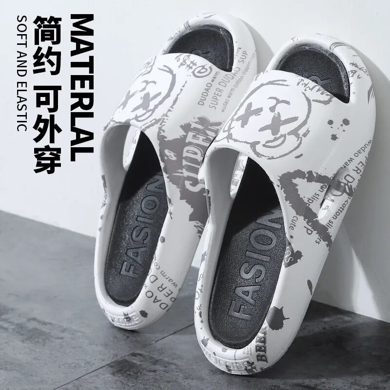 Men's Summer Slippers for Outdoor Wear, Simple and Fashionable Korean Style Non-Slip Slippers, Bathroom Indoor Couple Slippers Men's Summer Slippers for Outdoor Wear, Simple and Fashionable Korean Style Non-Slip Slippers, Bathroom Indoor Couple Slippers