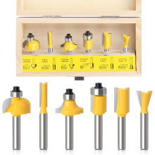 6件套木工铣刀套装 修边机刀头电木铣雕刻机铣刀修边刀