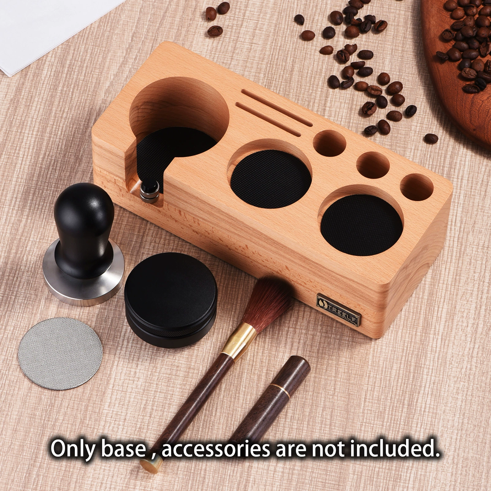 Держатель для порошка для кофейного пресса, ручка для кофемашины, соответствующий держатель для хранения, держатель для наполнения из орехового дерева, бук, держатель для порошка, 58 мм