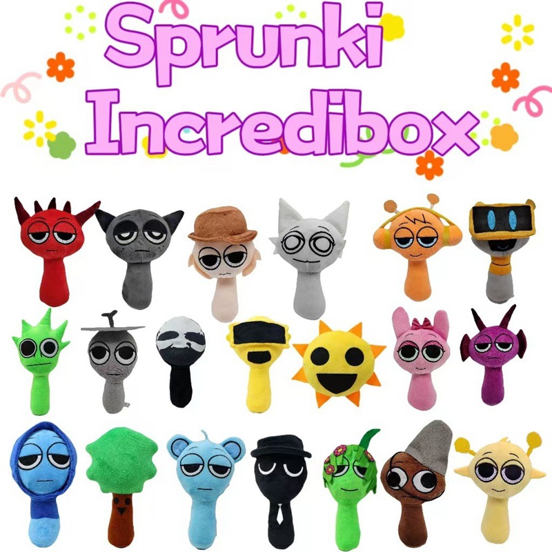 Cross-Border Popular Rhythm Box Sprunki Plush Doll Incredibox Game Figurine Plush Toy