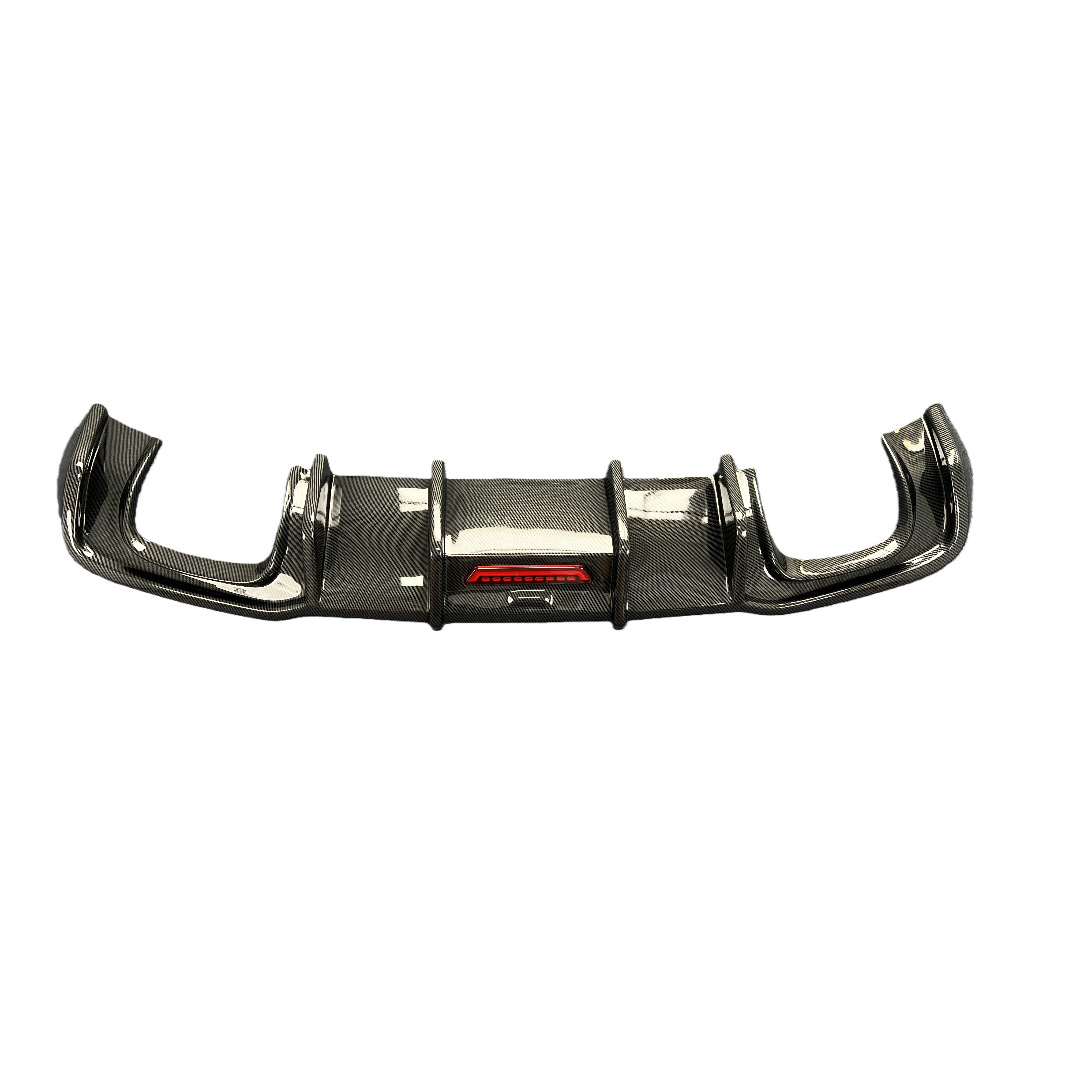 Suitable for 17-20 Audi A3S3 Modified with Lighted Rear Lip, Four-Out Sports Rear Lip, Rear Diffuser Surround
