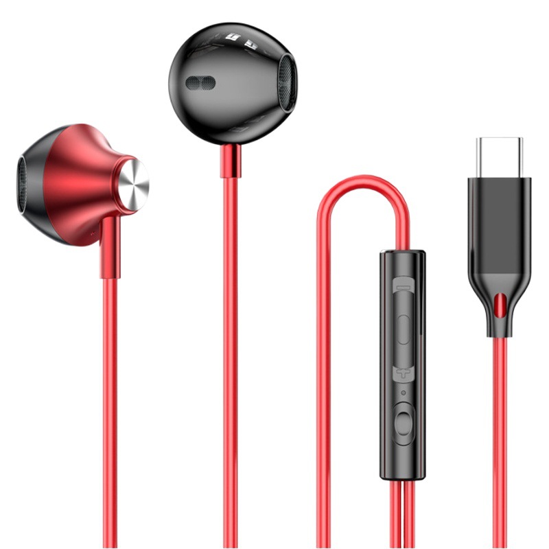 Digital Decoding Metal Subwoofer Wired Headset with Mac Typec Subwoofer Game Phone Headset