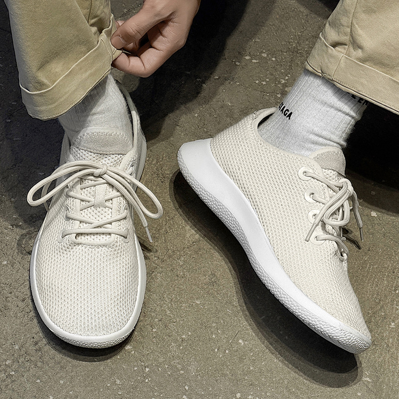 2026 Hot-Selling Sports Shoes, Lightweight and Breathable Fly-Knit Casual Shoes, Running Shoes, Men's Shoes 25723 White Green-J