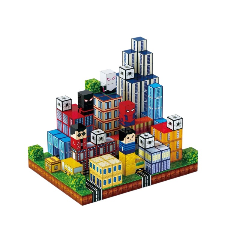 Bloques Magnéticos de Construcción de Castillo My Mini World de Amazon, Azulejos Magnéticos, Juguete de Bloques de Construcción Magnéticos DIY para Niños