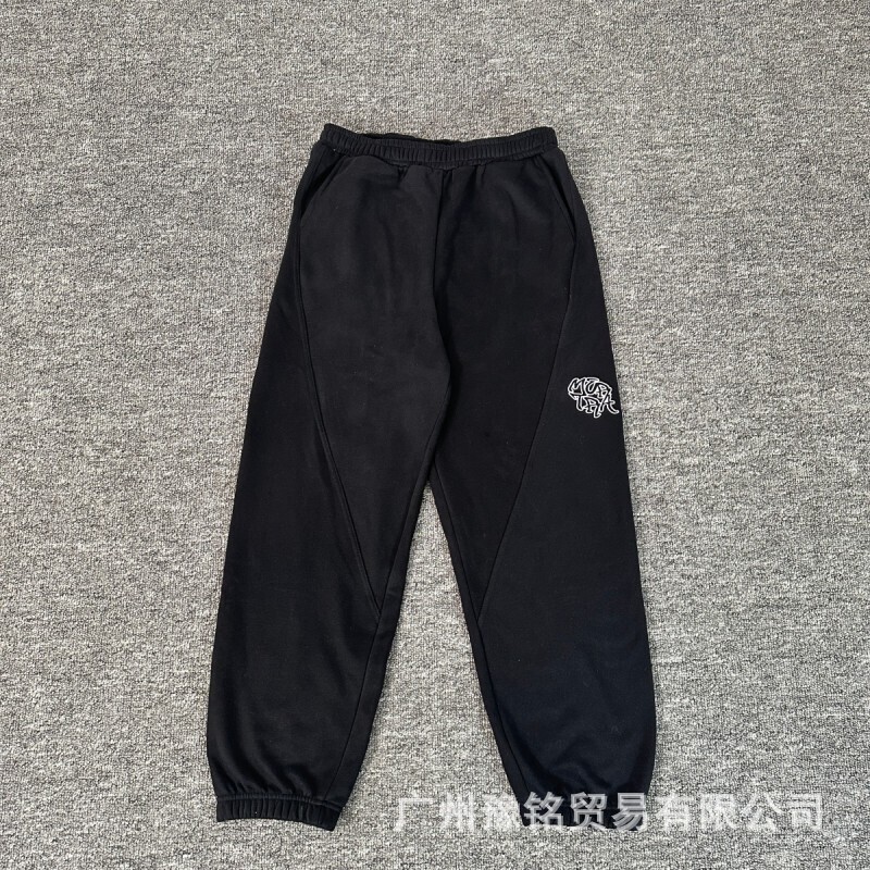 欧美高街秋冬新款美式时尚潮流宽松休闲字母刺绣连帽卫衣卫裤男女|undefined