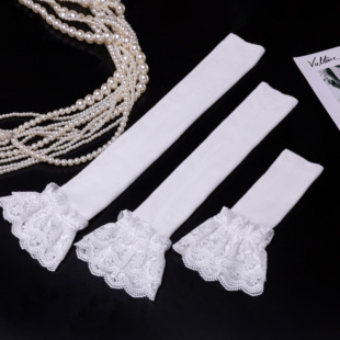 Autumn and Winter Warm Lace Fake Sleeves Cuffs to Cover Scars Tattoo Sleeves Arm Sleeves Arm Sleeves Fashionable Black Arm Guards for Women