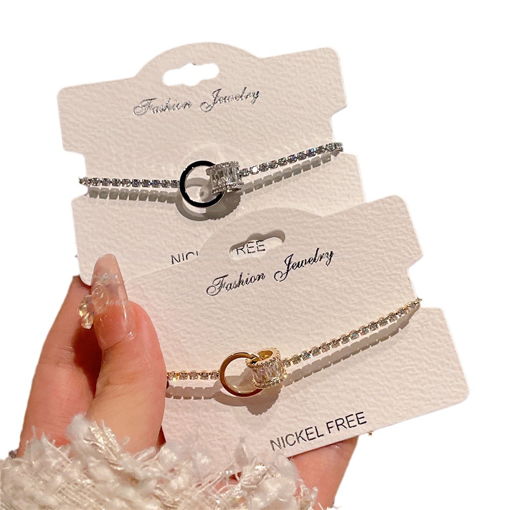 Unisex light luxury two color small waist bracelet autumn and winter new gentle girls niche circle bracelet_voghion.com