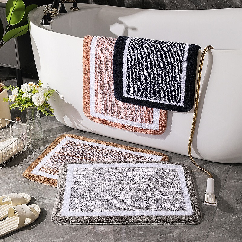 Cross-Border Bathroom Floor Mats, Bathroom Door Absorbent Carpets, Toilet Non-Slip Floor Mats, Bathroom Stain-Resistant Door Mats Wholesale