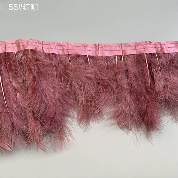 55# red coffee [high-quality feathers] 2 meters/piece