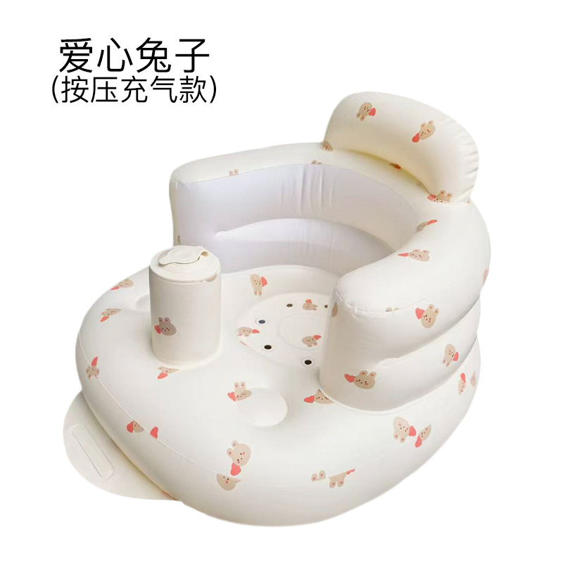 Silla inflable eléctrica para bebés 2026 en stock, asiento de aprendizaje para bebés, cojín para practicar sentarse, taburete de baño, sofá anticaída
