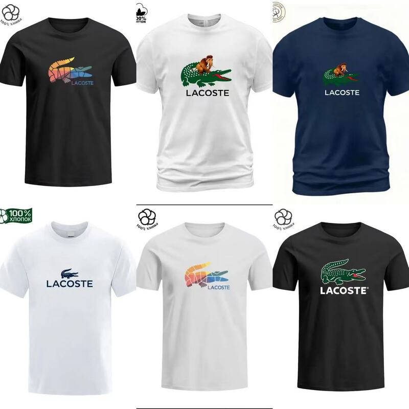 Cross-border crocodile-themed trendy T-shirts for men and women, American high street style, popular on Instagram, high-quality wholesale printed European and American designs