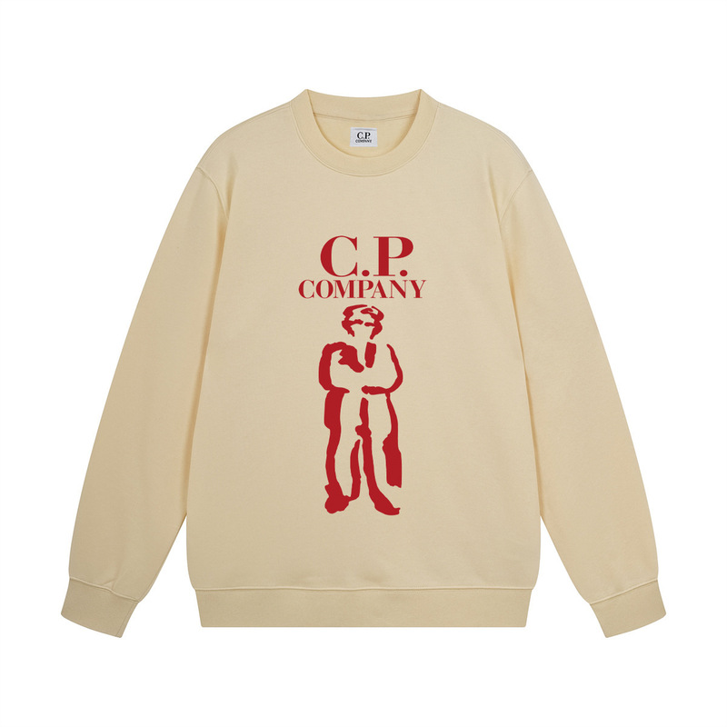 c.p镜片重磅毛圈company机能CP男女口袋印花宽松圆领休闲情侣卫衣|undefined