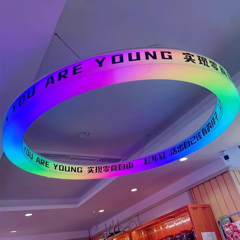 Sala de billar personalizada sala de recepción hueco lámpara circular centro comercial creativo supermercado sala de baile café web hotel lobby