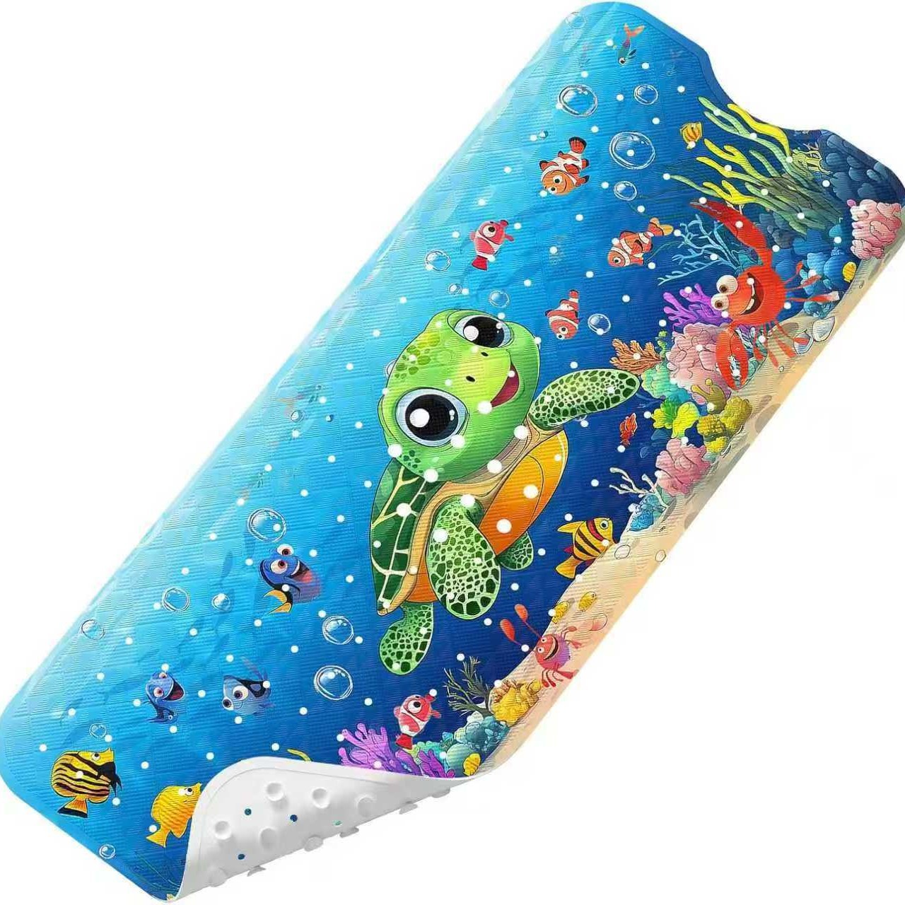 Alfombrilla antideslizante para baño con diseño de océano de dibujos animados para niños de Amazon, alfombrilla antideslizante para piscina, baño, alfombrilla antideslizante