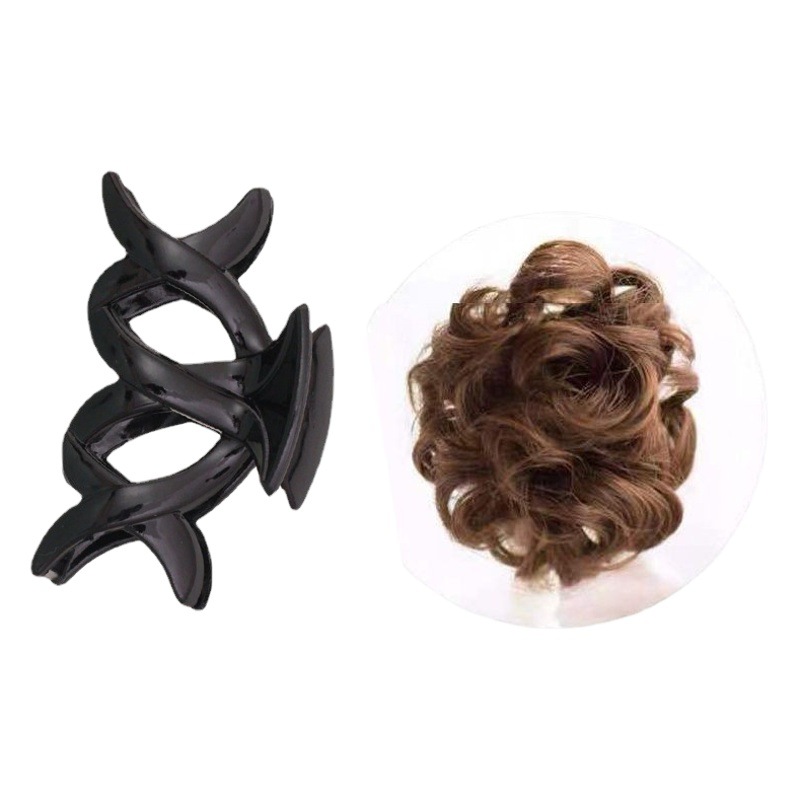 Directo de fábrica larga barba cabeza de bola peluca bollo clip de pelo esponjoso anillo de pelo natural nupcial cola de pollo updo artefacto