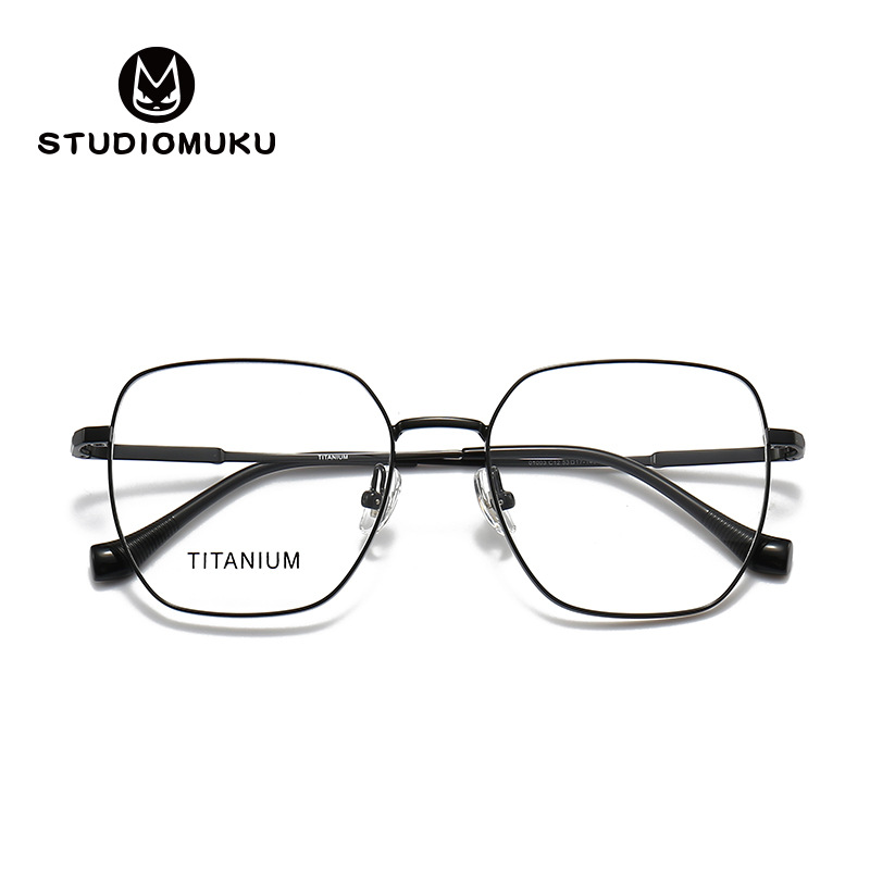 STUDIOMUKU mu fresco gafas Sven marco roto textura gafas marco titanio puro diseño clásico gafas marco image 4