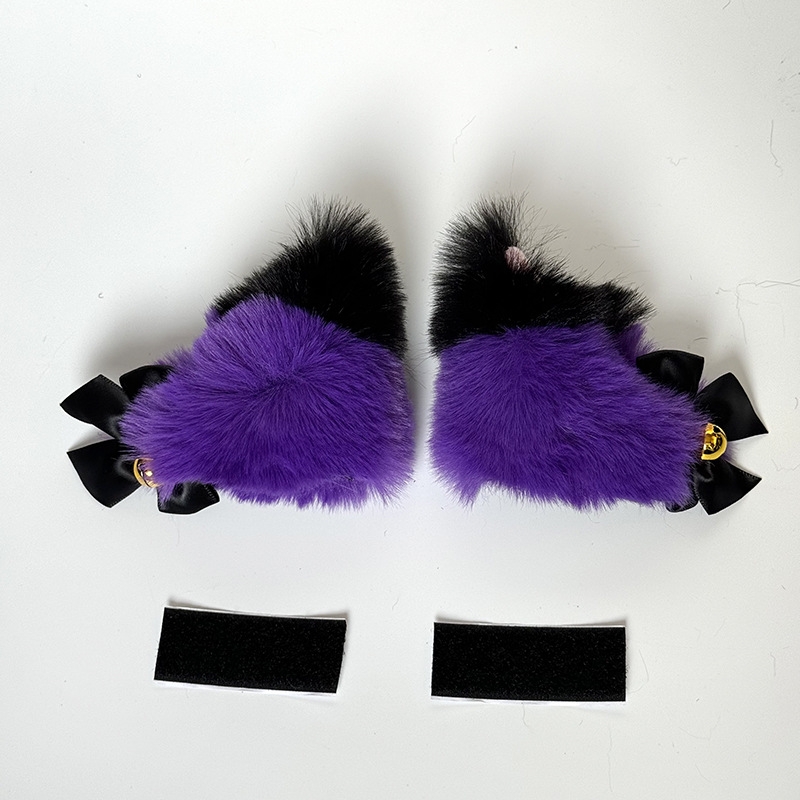 Auto Parts and Accessories, Universal Ear Bell Bowknot - gradient-with-bell-1-pair-purple-black
