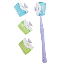 创意吸盘牙刷防尘盖吸盘家庭牙刷架3个装开合牙刷套厂家批发收纳