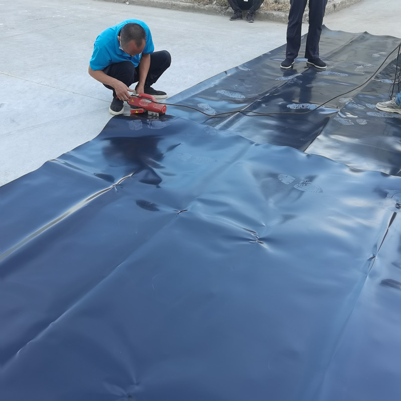 养殖加厚黑色塑料膜水池护坡HDPE防漏水布植物种植阻根板沼泽防水