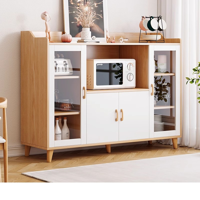 Armario lateral, armario de té, sala de estar, armario de almacenamiento integrado contra la pared, armario de cocina, armario de almacenamiento minimalista moderno, armario de almacenamiento