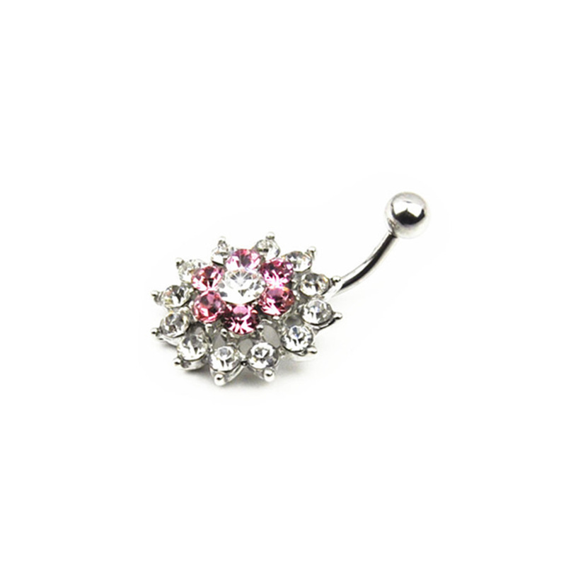 Anello floreale squisito in acciaio inossidabile con diamanti_voghion.com