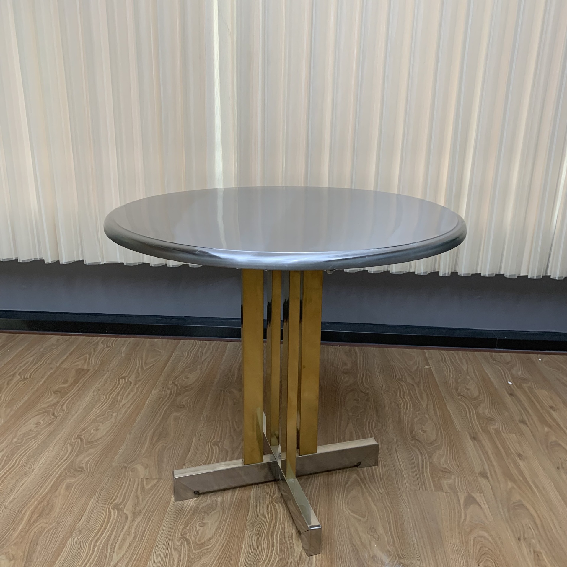 Factory direct bar table household commercial stainless steel dining table stainless steel dining table combination