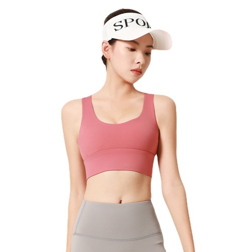 Juyitang nylon women's high-strength anti-shock-absorbing top running fitness bra yoga sports bra