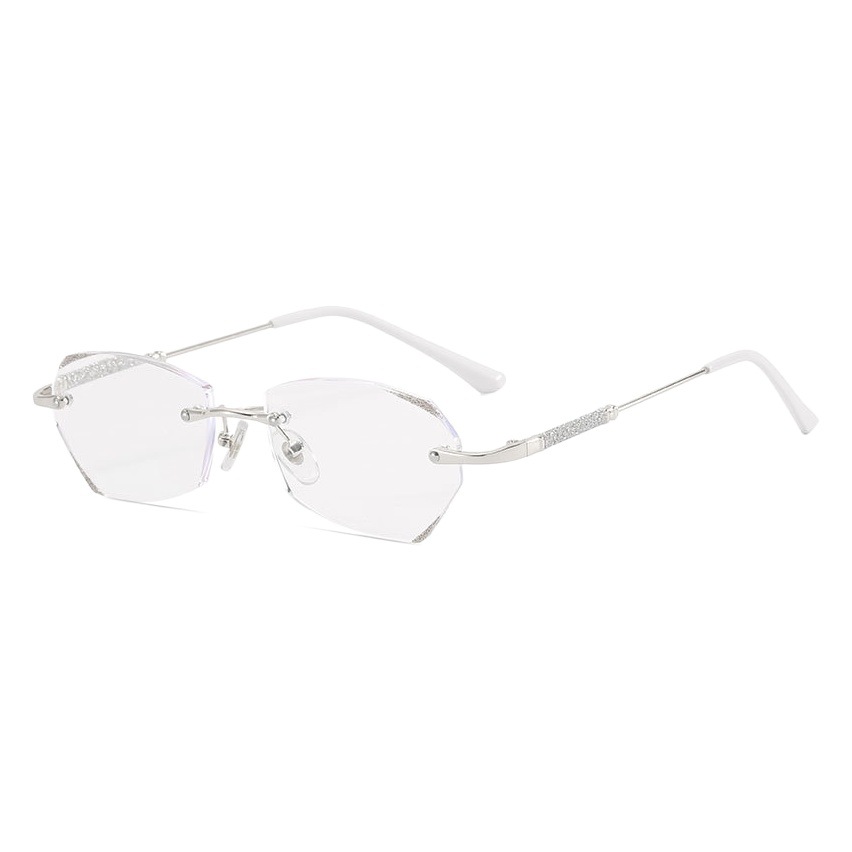 Tiktok mismo estilo Starlight flash delgado sin marco de ladrillo cut-edge gafas de presbicia anti-Luz Azul HD gafas de presbicia femenina al por mayor