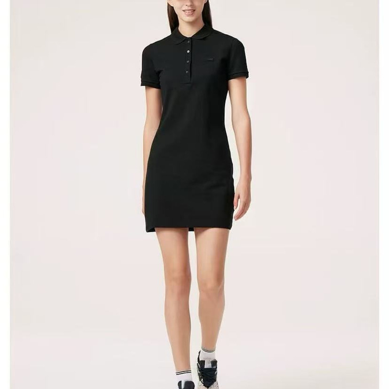 26 New Summer Fashion Brand Crocodile-Style Polo Collar Mid-Length Dress Casual Versatile Golf Dress for Women