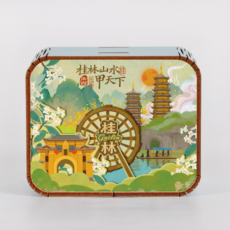 オリジナルアモイ重慶南京西安都市動態オルゴールオルゴールオルゴール観光記念品|undefined