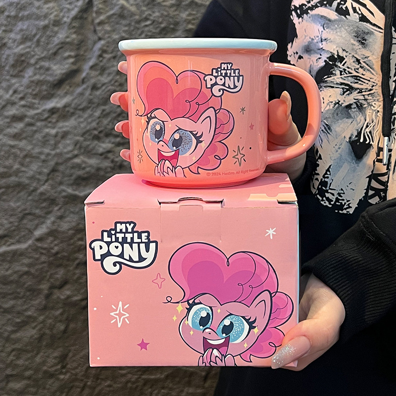 Xiaoma Baoli genuino autorizado recto taza de boca inversa taza de agua para el hogar taza de cerámica regalo de cumpleaños para niñas