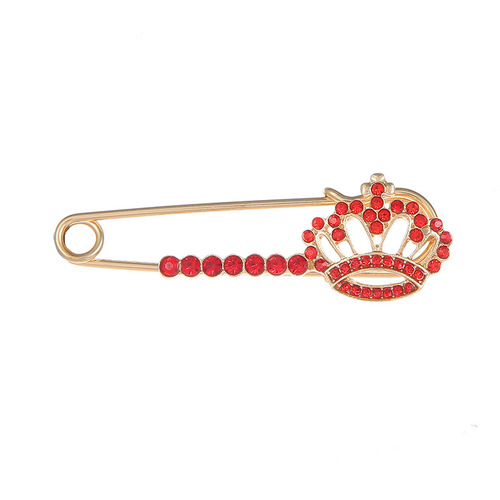 2pcs South Korea fashion crystal crown bling brooches etiquette with straps deserve to act the role of cardigan sweater pins accessories
