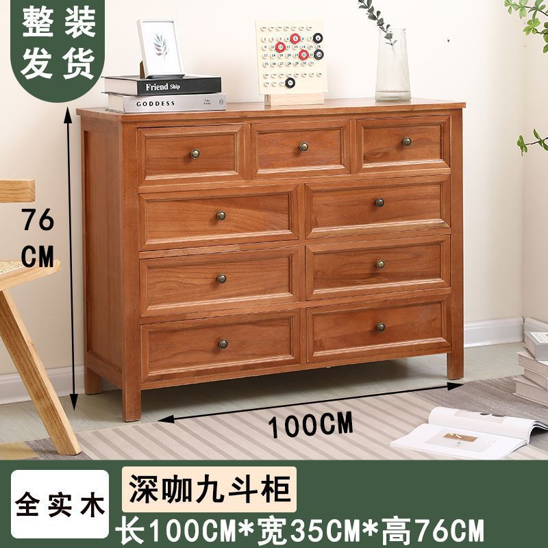 armario de madera maciza armario de almacenamiento dormitorio casero armario de almacenamiento multicapa sala de estar contra la pared armario de cinco armarios modernos simple cajón