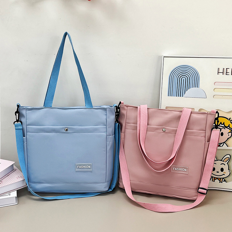 Solid color shoulder bag