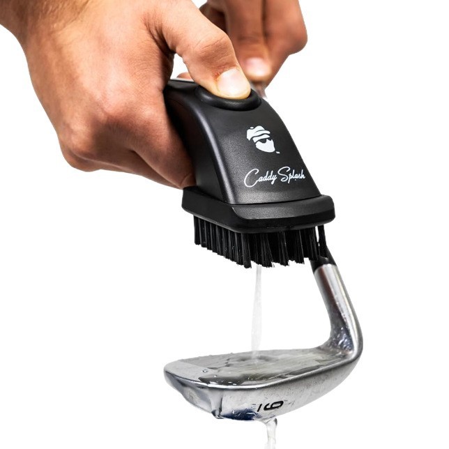 クロスボーダー CaddySplash ゴルフクラブブラシ、伸縮性クリップ、ナイロン毛ボタン付き、お手入れが簡単|undefined