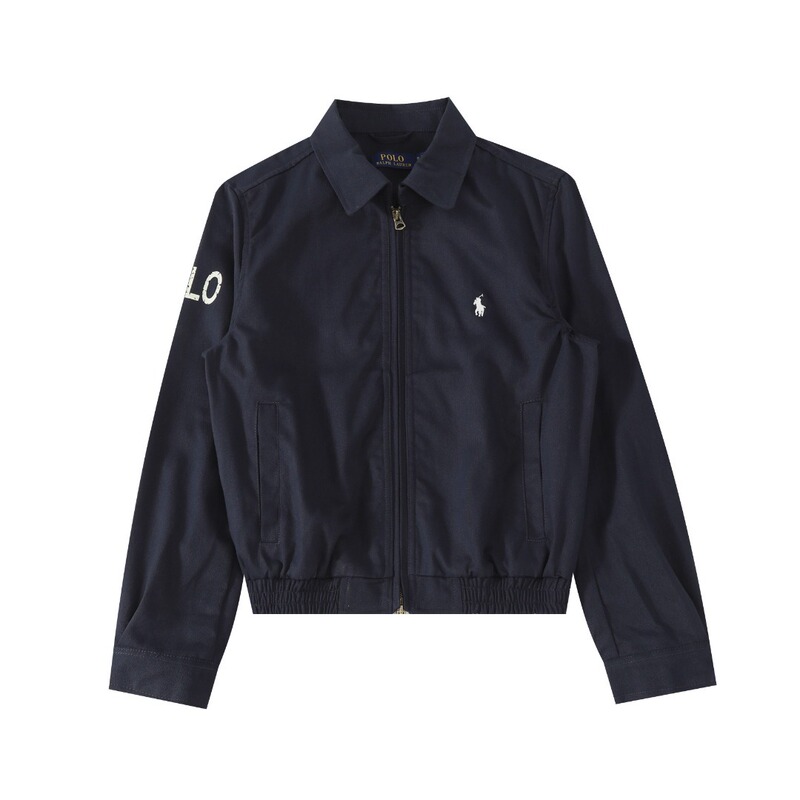 Ralph Lauren 拉夫劳伦 老干风经典翻领女款夹克斜纹布水洗外套|undefined