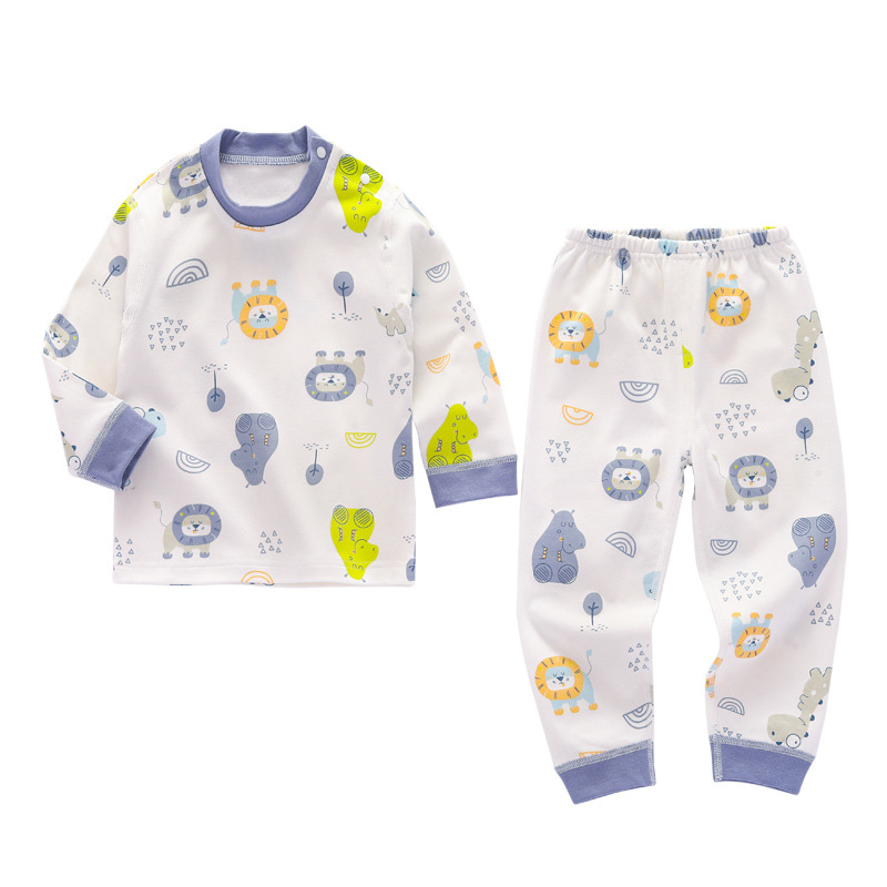 婴儿偏襟内衣家居套装纯棉四季新生儿上下两件套初生宝宝秋衣秋裤