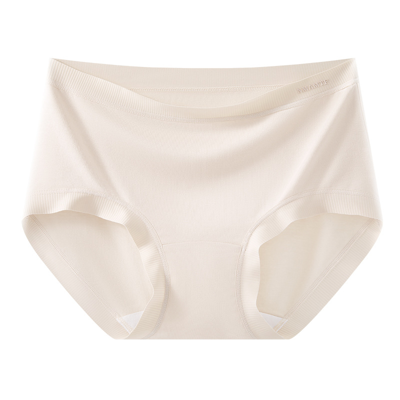Bragas modales para mujer, cintura media, sin costuras, seda de hielo delgada, entrepierna de algodón transpirable, entrepierna antibacteriana, pantalones largos para mujer