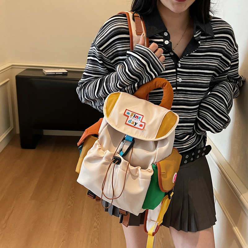 新款超轻ins风双肩包多功能潮流学生背包休闲旅游通勤百搭双肩包|undefined