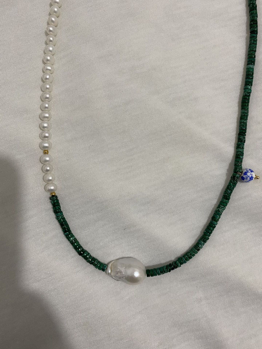 32g Weight Bracelets, Necklace Classification 2 PCS/Package Quantity Holiday, Daily Occasion Beaded, Freshwater Pearl, Titanium Steel Material Geometric Pattern Women's Gender Casual, Simple Style Style 2 PCS/Package Beaded Freshwater Pearl Titanium Steel Freshwater Pearl Jewelry Sets 8
