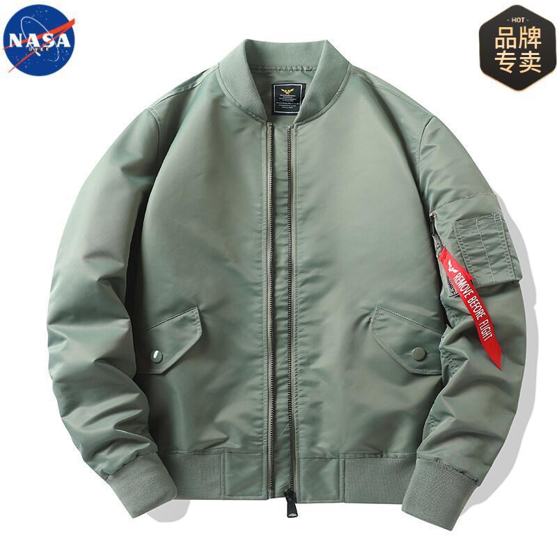 NASAブランド連名2025年春秋アメリカンパイロットジャケット男性カップル迷彩野球服コート|undefined